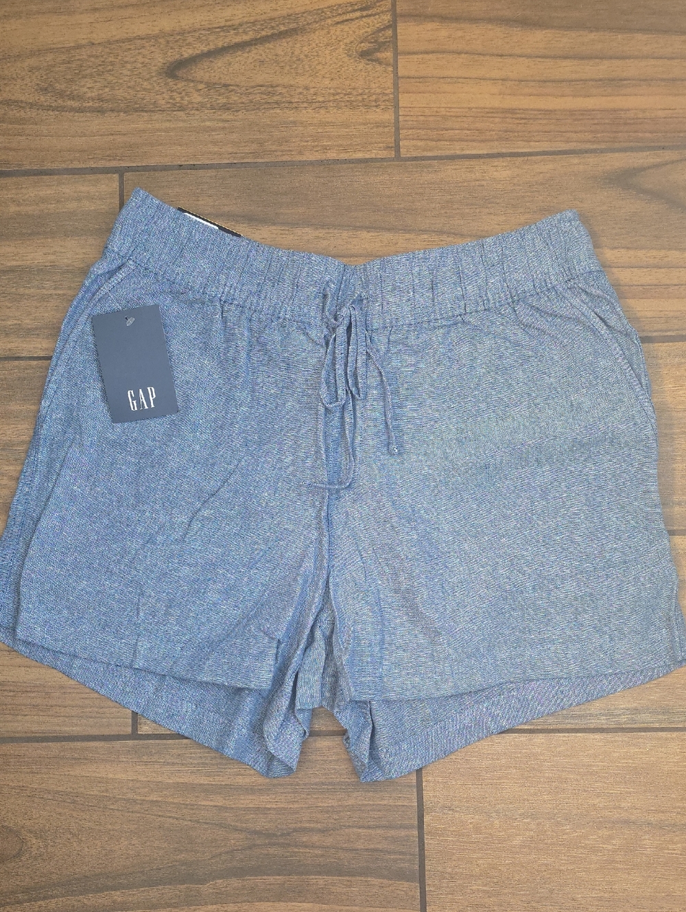 GAP Heathered Blue Elastic Waist Athletic Shorts